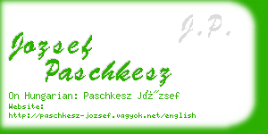 jozsef paschkesz business card